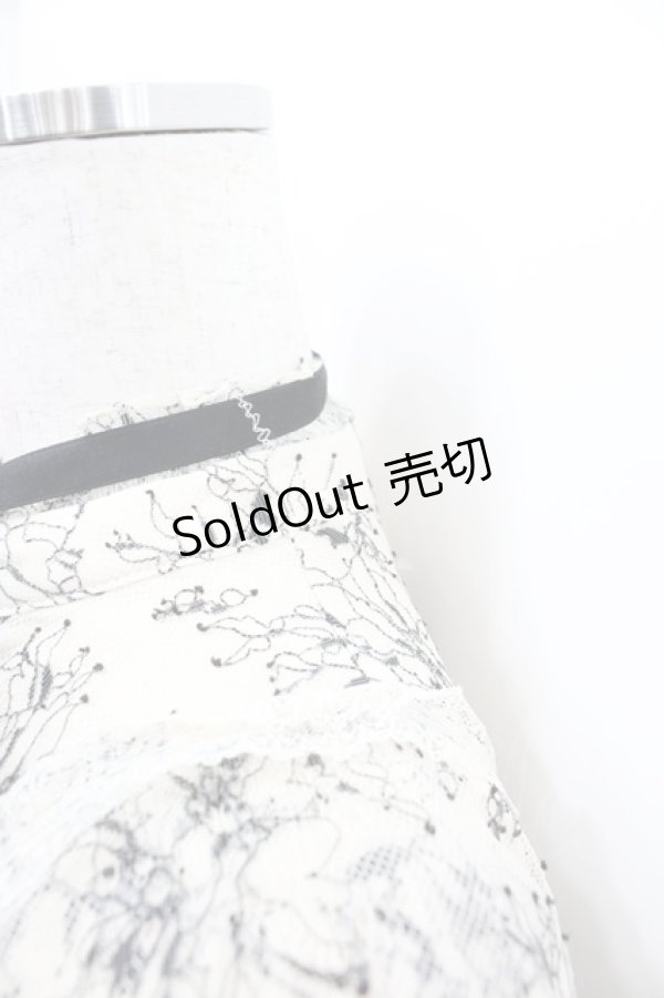 画像2: Amavel / Feminine Laceワンピース  アイボリーＸ黒 I-26-02-13-075-CA-OP-SA-ZI (2)