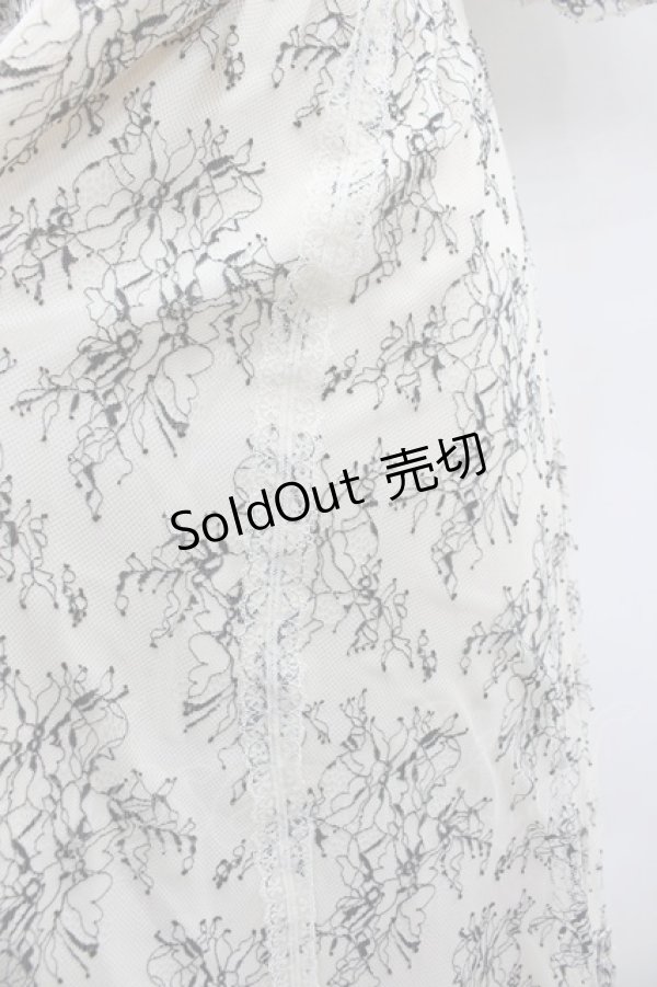 画像3: Amavel / Feminine Laceワンピース  アイボリーＸ黒 I-26-02-13-075-CA-OP-SA-ZI (3)