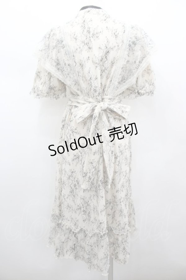 画像4: Amavel / Feminine Laceワンピース  アイボリーＸ黒 I-26-02-13-075-CA-OP-SA-ZI (4)