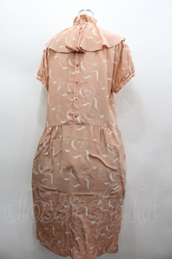 画像3: PINK HOUSE / リボン柄半袖ワンピース  オレンジ I-26-02-13-081-LO-OP-SA-ZI (3)