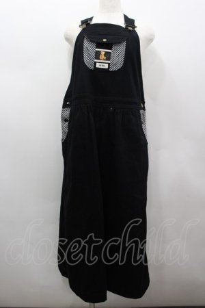 画像: PINK HOUSE / ギンガムチェック使いサロペットスカート  黒 I-26-02-13-082-LO-OP-TE-ZI