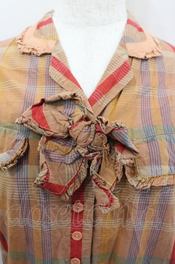 画像2: PINK HOUSE / 開襟シャツワンピース  ブラウン I-26-02-13-084-LO-OP-SA-ZI (2)