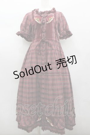 画像: PINK HOUSE / オジリナルタータンワンピース  赤 I-26-02-13-085-LO-OP-TE-ZI