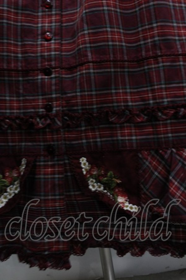 画像2: PINK HOUSE / オジリナルタータンワンピース  赤 I-26-02-13-085-LO-OP-TE-ZI (2)