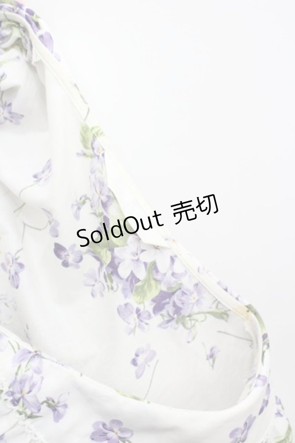 画像5: PINK HOUSE / リトルヴァイオレットプリントワンピース  白 I-26-02-13-086-LO-OP-TE-ZI (5)