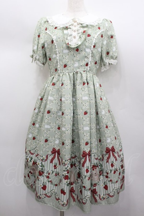 画像1: axes femme kawaii / ベリーフィールズワンピース M ミント I-26-02-13-087-AX-OP-TE-ZI (1)