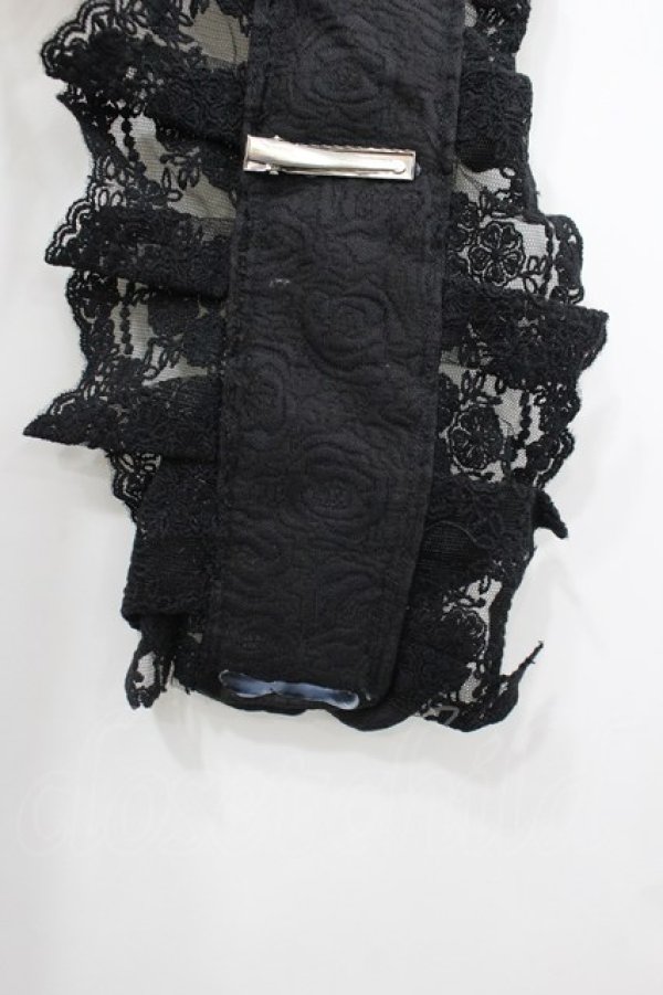 画像7: 草苺大福鴨 / サイド編み下げ&刺繍ジャケット・ビスチェワンピース  黒 I-26-02-13-088-LO-OP-SA-ZI (7)