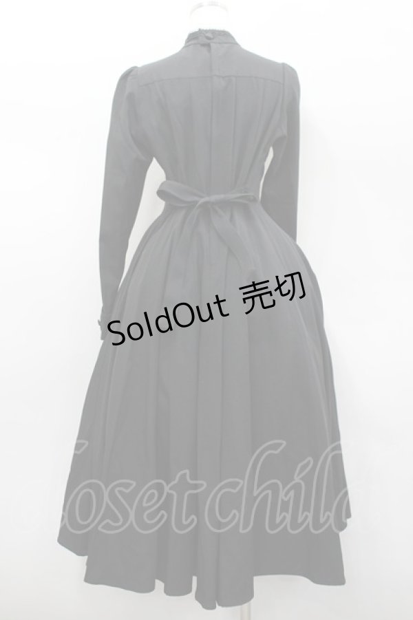 画像3: Stamp Albums / 蛇刺繍ハイネック長袖ワンピース S 黒Ｘ白 I-26-02-13-090-LO-OP-SA-ZI (3)