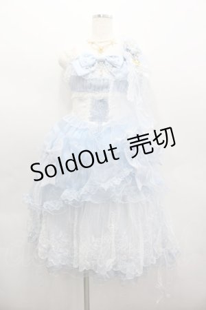 画像: Red Maria / シフォンリボンジャンパースカート  サックス I-26-02-13-092-EL-OP-SA-ZI