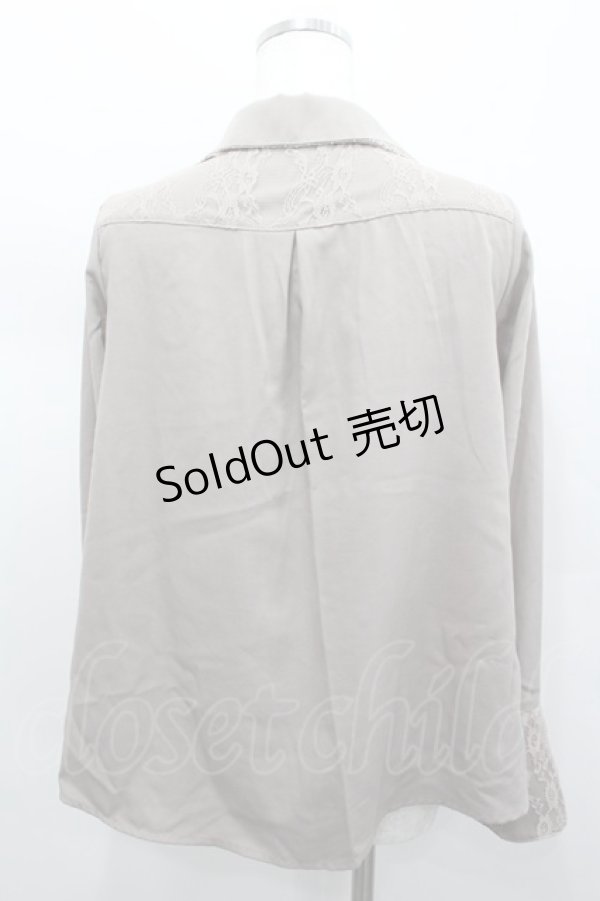 画像3: axes femme / フロントレース&ピンタックブラウス  ブラウン I-26-02-13-010-AX-BL-SA-ZI (3)