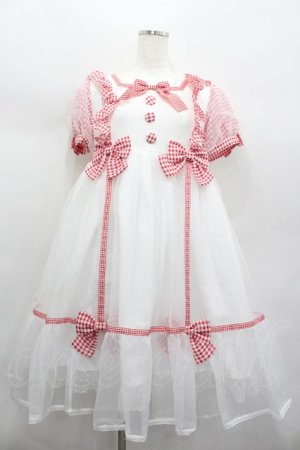 画像: Angelic Pretty / ふんわりパフェワンピース  白ｘ赤 I-26-02-13-096-AP-OP-SA-ZI
