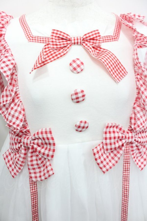 画像2: Angelic Pretty / ふんわりパフェワンピース  白ｘ赤 I-26-02-13-096-AP-OP-SA-ZI (2)