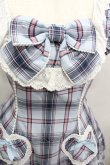 画像2: Angelic Pretty / Cute Heartジャンパースカート(タータン)  サックス I-26-02-13-097-AP-OP-SA-ZI (2)