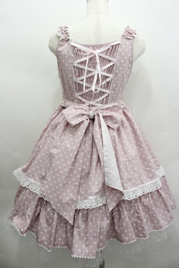 画像4: BABY,THE STARS SHINE BRIGHT / Milky Dot うさぎさんジャンパースカート  ピンク I-26-02-13-099-BA-OP-SA-ZI (4)