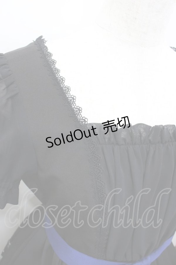 画像3: Moi-meme-Moitie / ステンドグラスプリントサテンワンピース 2 黒×青 I-26-02-13-101-MO-OP-TE-ZI (3)