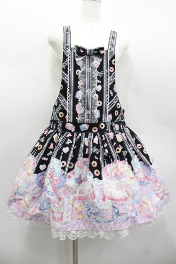 画像1: Angelic Pretty / Whip Factoryサロペット  黒 I-26-02-13-103-AP-OP-SA-ZI (1)