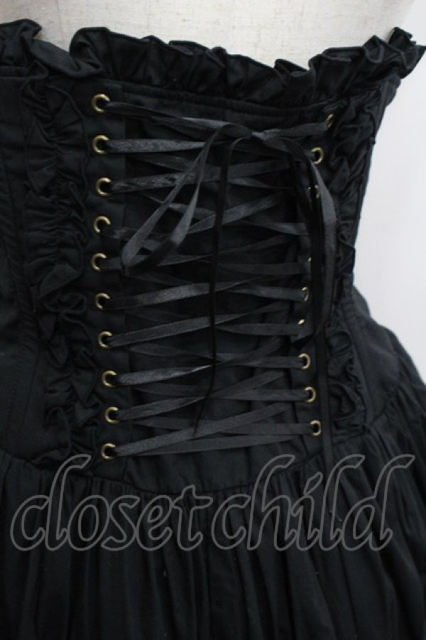 画像2: ATELIER PIERROT / コルセットロングスカート  黒 I-26-02-13-105-EL-SK-SA-ZI (2)