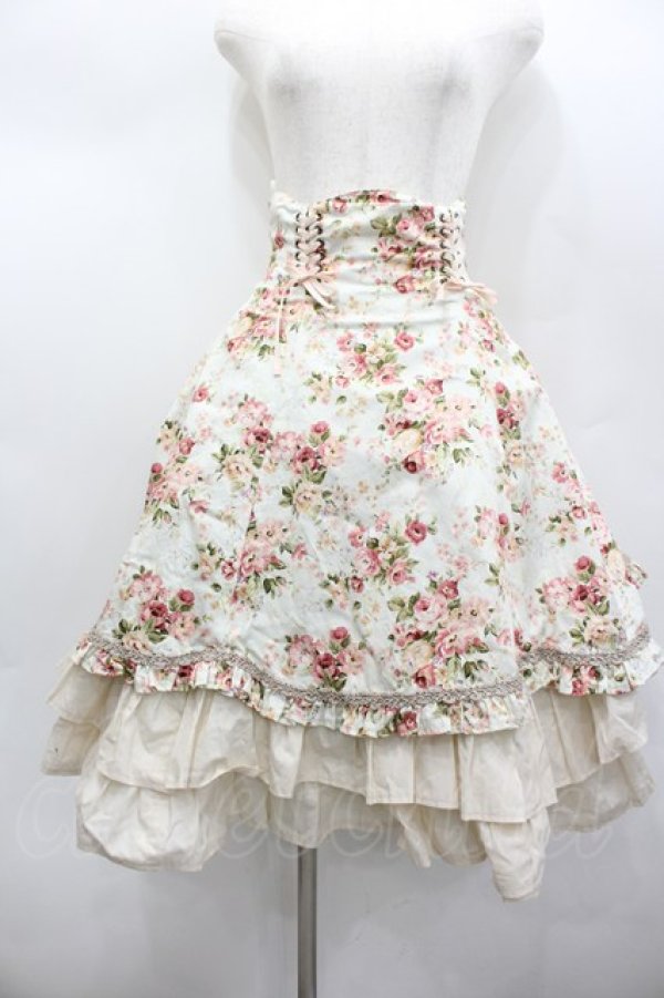 画像1: Victorian maiden / ロココブーケスカラップスカート  ロココピンク I-26-02-13-106-CL-SK-SA-ZI (1)