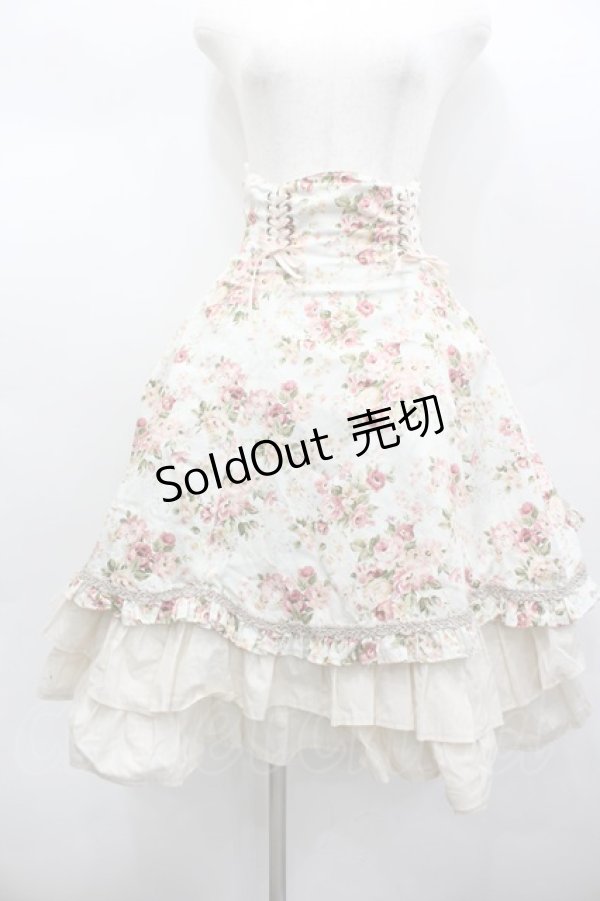 画像1: Victorian maiden / ロココブーケスカラップスカート  ロココピンク I-26-02-13-106-CL-SK-SA-ZI (1)