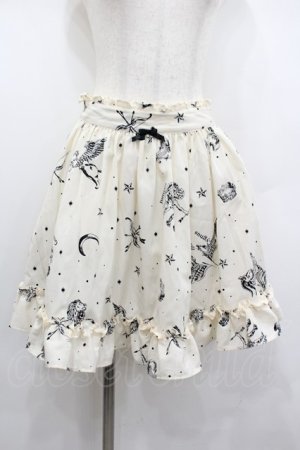 画像: Ank Rouge / 星座柄スカート  アイボリーＸ黒 I-26-02-13-108-CA-SK-SA-ZI