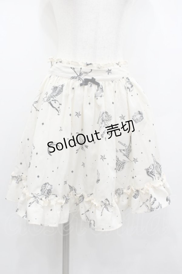 画像1: Ank Rouge / 星座柄スカート  アイボリーＸ黒 I-26-02-13-108-CA-SK-SA-ZI (1)