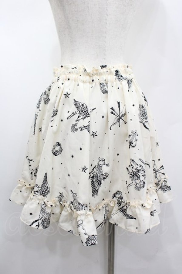 画像2: Ank Rouge / 星座柄スカート  アイボリーＸ黒 I-26-02-13-108-CA-SK-SA-ZI (2)