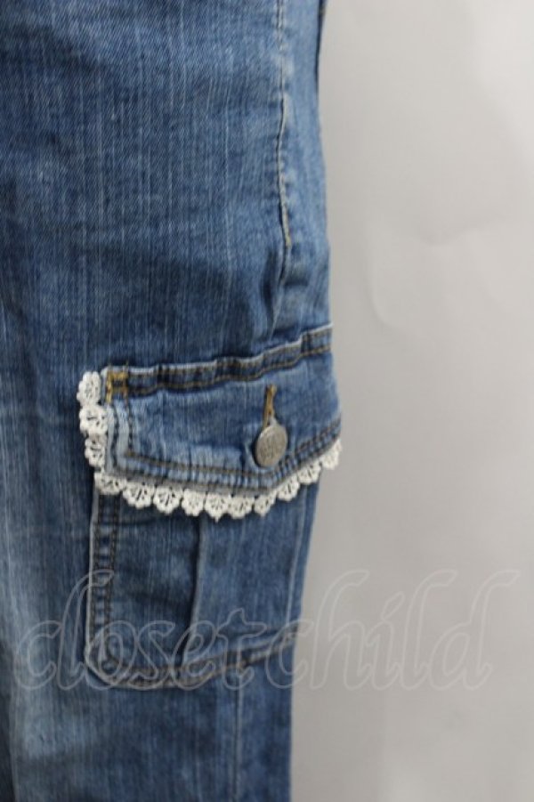 画像2: axes femme / 七分丈デニムカーゴパンツ  青デニム I-26-02-13-110-AX-PA-SA-ZI (2)