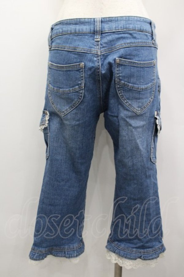 画像3: axes femme / 七分丈デニムカーゴパンツ  青デニム I-26-02-13-110-AX-PA-SA-ZI (3)