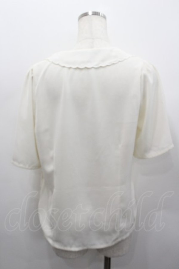 画像3: an another angelus / ローズ刺繍ハシゴカットワーク衿ブラウス F アイボリー I-26-02-13-012-CA-BL-TE-ZI (3)