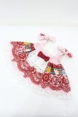 画像1: BABY,THE STARS SHINE BRIGHT / Pastoral Decoration Palette柄くみゃちゃんジャンパースカート  ピンクｘ赤 I-26-02-13-118-BA-ZA-SA-ZI (1)