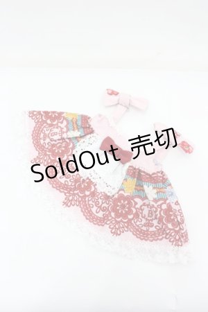 画像: BABY,THE STARS SHINE BRIGHT / Pastoral Decoration Palette柄くみゃちゃんジャンパースカート  ピンクｘ赤 I-26-02-13-118-BA-ZA-SA-ZI