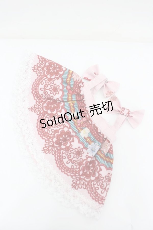 画像2: BABY,THE STARS SHINE BRIGHT / Pastoral Decoration Palette柄くみゃちゃんジャンパースカート  ピンクｘ赤 I-26-02-13-118-BA-ZA-SA-ZI (2)