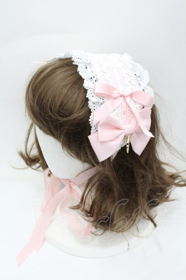 画像1: BABY,THE STARS SHINE BRIGHT / プリンセスドロップヘッドドレス  白Ｘピンク I-26-02-13-120-BA-AC-SA-ZI (1)