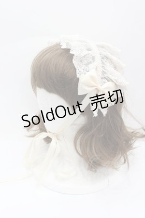 画像: ATELIER PIERROT / レースヘッドドレス  生成り I-26-02-13-121-EL-ZA-TE-ZI