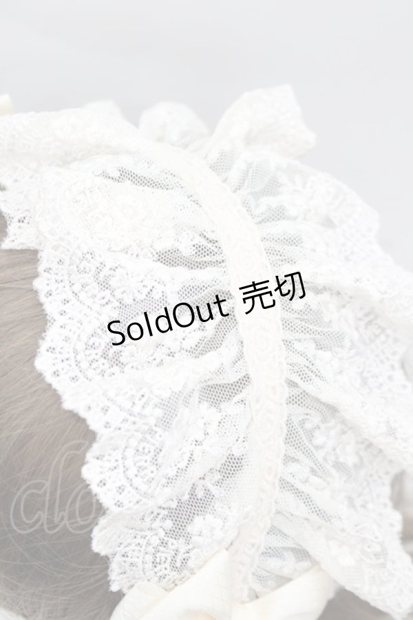画像2: ATELIER PIERROT / レースヘッドドレス  生成り I-26-02-13-121-EL-ZA-TE-ZI (2)