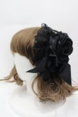 画像1: ATELIER PIERROT / ローズレースカチューシャ  黒 I-26-02-13-122-EL-AC-TE-ZI (1)