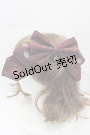 画像: ALICE and the PIRATES / 魔女と悪魔の西洋菓子店〜ソロモンの小さな鍵と秘密のレシピ〜柄リボンクリップ  ボルドー I-26-02-13-123-PA-AC-SA-ZI