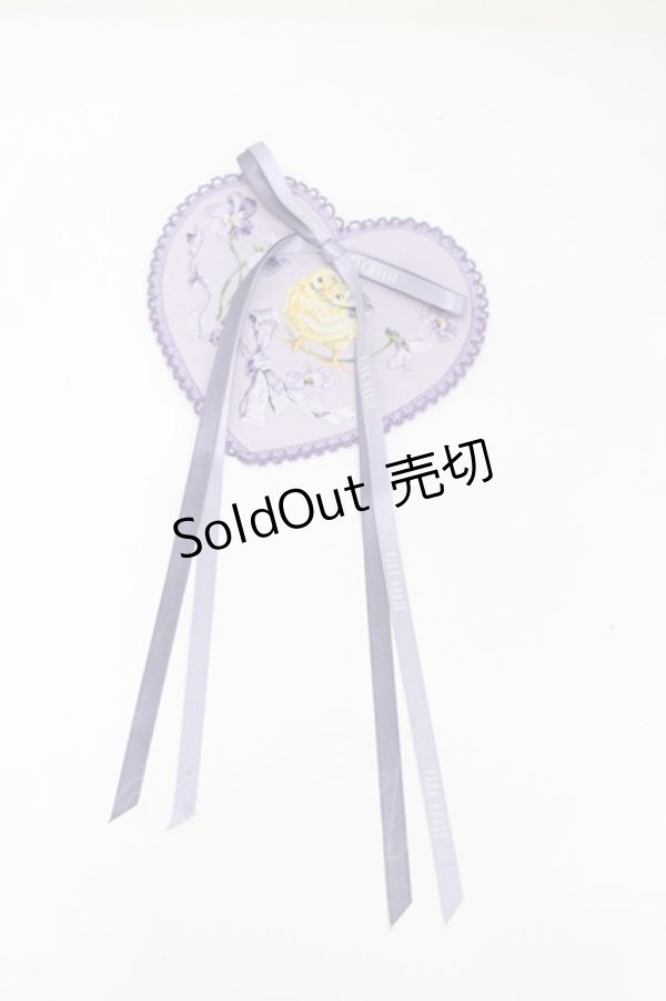 画像1: PINK HOUSE / リトルヴァイオレット刺繍ハートワッペン  パープル I-26-02-13-125-LO-ZA-TE-ZI (1)