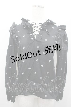 画像: MILK / ブリリアントブラウス  ブラック I-26-02-13-014-ML-BL-SA-ZI