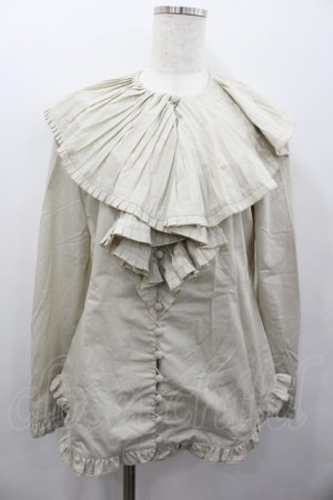 画像: ATSUKI ONISHI / ピエロカラーブラウス  ベージュ I-26-02-13-016-LO-BL-SA-ZI