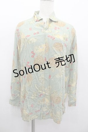 画像: PINK HOUSE / トロピカルフルーツ柄開襟シャツ  グリーン I-26-02-13-017-LO-BL-SA-ZI