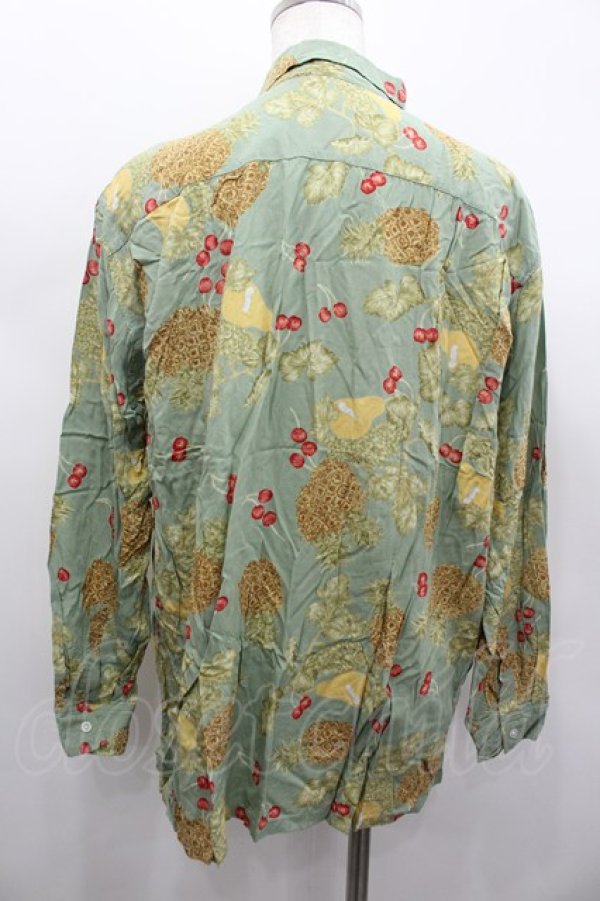 画像3: PINK HOUSE / トロピカルフルーツ柄開襟シャツ  グリーン I-26-02-13-017-LO-BL-SA-ZI (3)