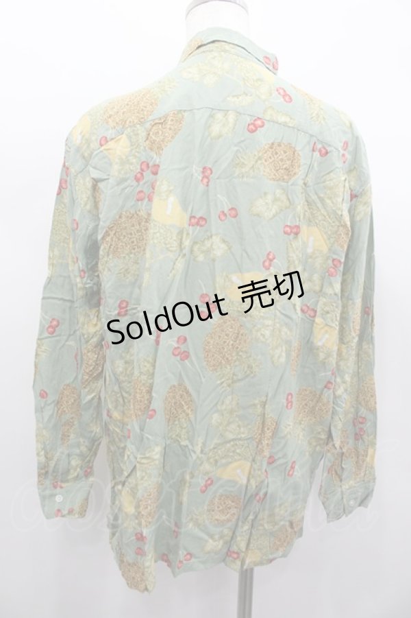 画像3: PINK HOUSE / トロピカルフルーツ柄開襟シャツ  グリーン I-26-02-13-017-LO-BL-SA-ZI (3)