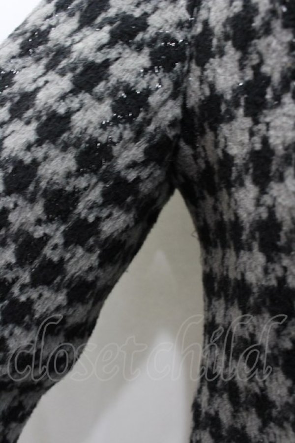 画像2: axes femme / ラメ千鳥格子コート  黒Ｘグレー I-26-02-13-002-AX-CO-SA-ZI (2)