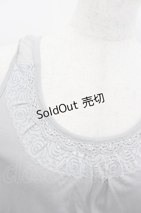 画像2: axes femme / 肩透けロングタンク  グレー I-26-02-13-021-AX-TO-SA-ZI (2)