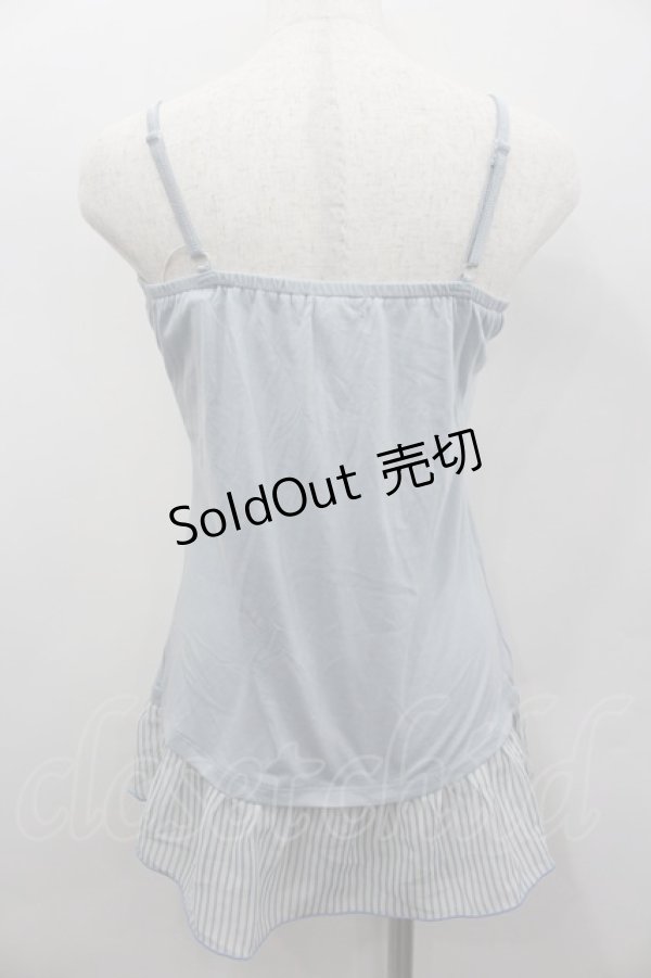 画像3: axes femme / /レースリボンキャミソール  サックス I-26-02-13-022-AX-TO-SA-ZI (3)