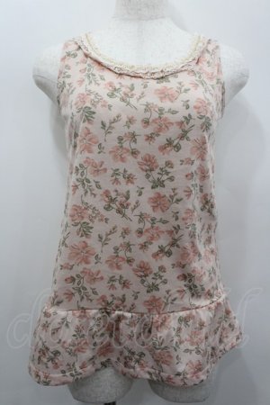 画像: axes femme / フラワー総柄タンク  ピンク I-26-02-13-023-AX-TO-SA-ZI