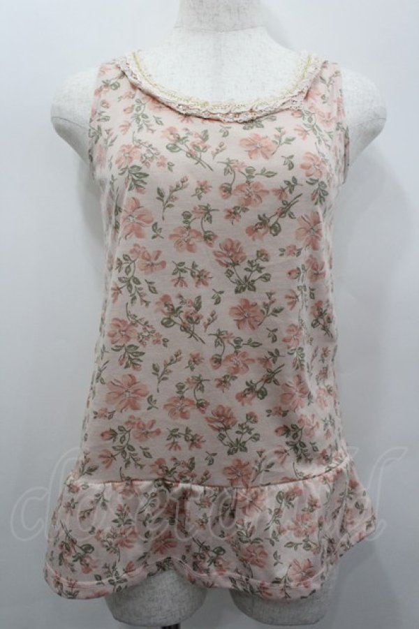 画像1: axes femme / フラワー総柄タンク  ピンク I-26-02-13-023-AX-TO-SA-ZI (1)
