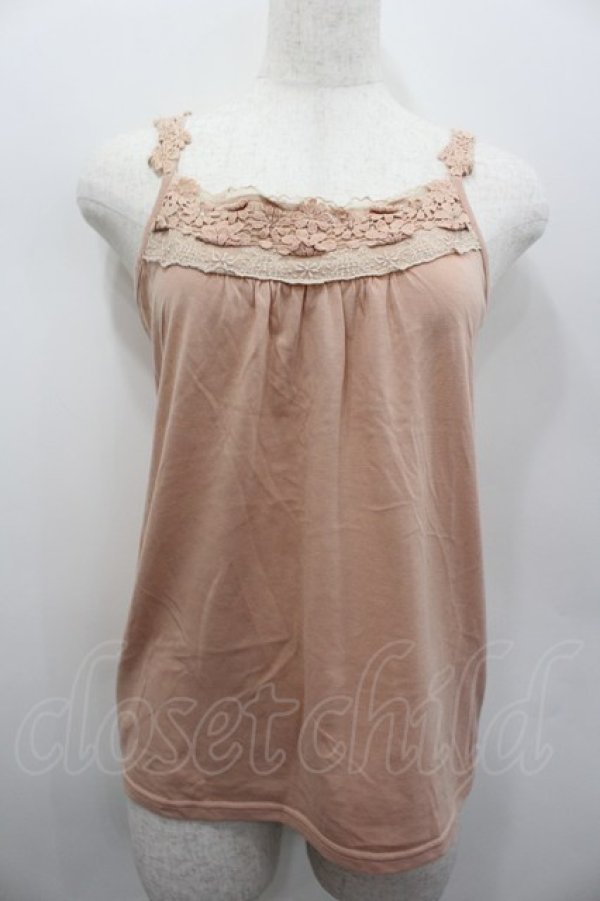 画像1: axes femme / 花モチーフタンクトップ  ピンク I-26-02-13-025-AX-TO-SA-ZI (1)