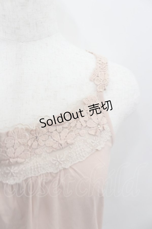画像2: axes femme / 花モチーフタンクトップ  ピンク I-26-02-13-025-AX-TO-SA-ZI (2)